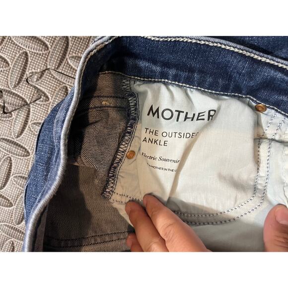 MOTHER the outsider high waist ankle bootcut jeans - electric souvenir size 28 - Picture 6 of 11